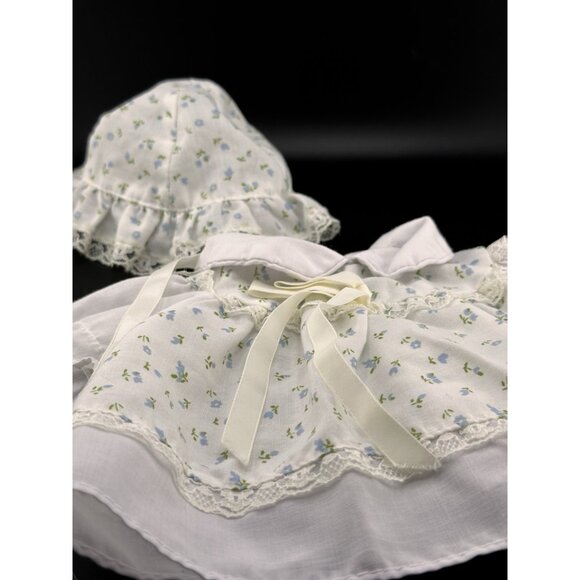 Cabbage Patch Kids Preemie Doll Coleco White Blue Daisies Bonnet And Dress - Picture 2 of 16